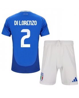 Italia Giovanni Di Lorenzo #2 Maglia Gara Casa Repliche Europei 2024 Bambino